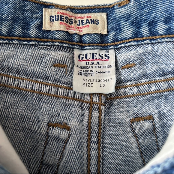 Guess cut off denim short girl high waist size 12 - Picture 4 of 7